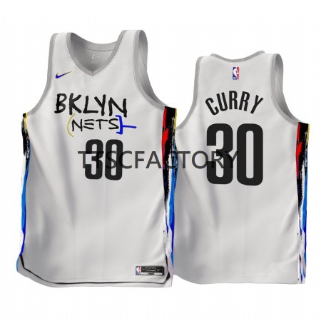 Maillot Basket Brooklyn Nets Seth Curry 30 Nike 2022-23 City Edition Blanc Swingman - Homme